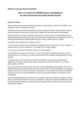 Pour un réseau de mobilité douce accompagnant les axes