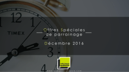 Offres Spéciales Décembre 2016