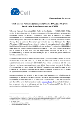 Communiqué de presse