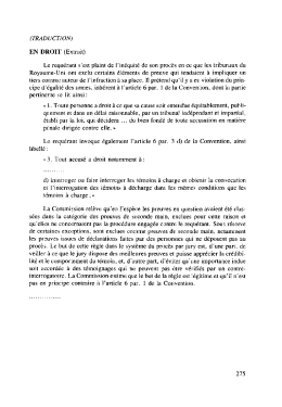 (rRADUCT,`oN) EN DROI7` (Extrait) Le requérant s`est