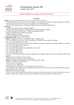 Information - Ligue d`Aviron des Pays de la Loire