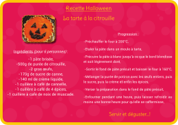 Recette Halloween La tarte &agrave; la citrouille
