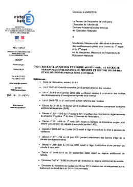 Circulaire > Retraite 1er et 2nd degré [2016-2017]