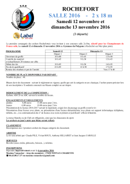 ROCHEFORT SALLE 2016 - 2 x 18 m