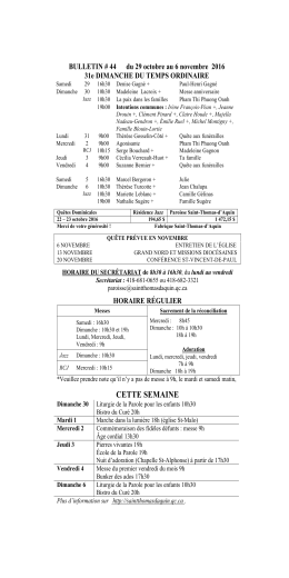 cette semaine - Paroisse Saint