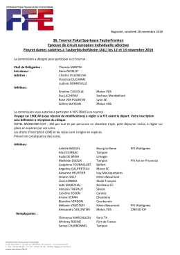 Tauber fdc FR 2016 - Fédération française d`escrime