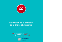 Barom&egrave;tre de la primaire de la droite et du centre