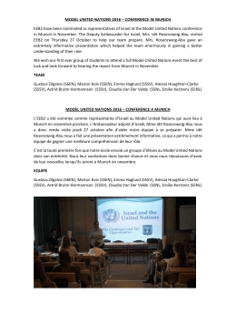 MODEL UNITED NATIONS 2016 – CONFERENCE IN