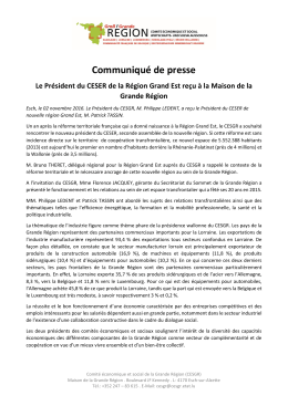 Communiqué de presse