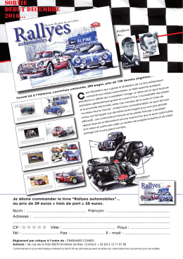 Rallyes - Itin&eacute;raires Auto Magazine