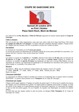 Gascogne2016 - Club de GO de Mont de Marsan