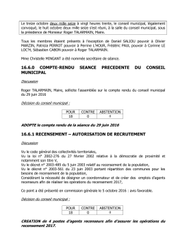 16.6.0 compte-rendu seance precedente du conseil municipal 16.6