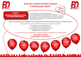 les 8 bonnes raisons de faire greve