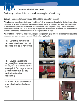 Arrimage avec sangles
