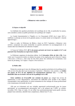 Pr&eacute;sentation du projet 2016 - MEDEF Lyon