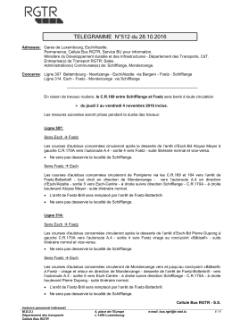 TELEGRAMME N°512 du 28.10.2016