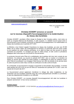 Christian ECKERT annonce un accord sur le nouveau dispositif d