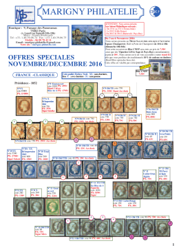 Nos promotions actuelles - Timbres de Collection