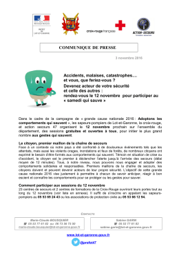 communiqué de presse - Lot-et