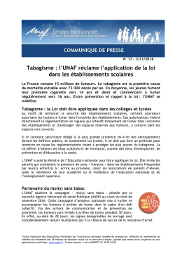 Tabagisme : l`UNAF r&eacute;clame l`application de la loi dans les