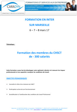 formation chsct 3 jours