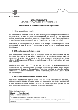 Votation communale du 27 novembre 2016