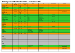 Planning et désignations du du 19 et 20