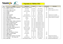 Programme du Téléthon 2016 - Téléthon Action Montreuil