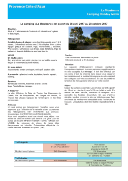 La Moutonne&raquo; est ouvert du 08 avril 2017 au 28 octobre 2017