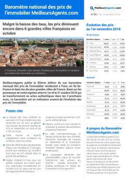 Baromètre national des prix de l`immobilier