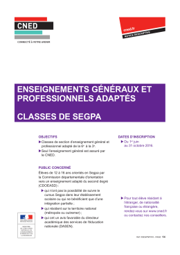 enseignements généraux et professionnels adaptés classes