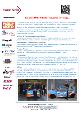 Benjamin MARTIN tente l`endurance en Twingo…