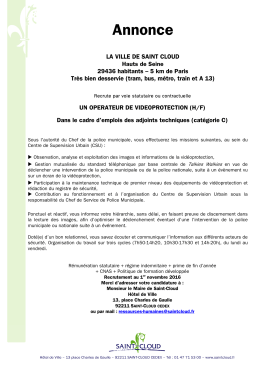 Veuillez cliquer ici pour visualiser l`annonce - Mairie de Saint