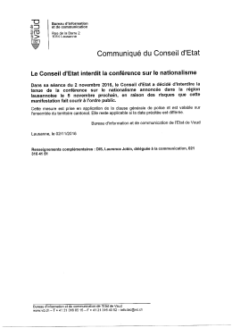 Page 1 Bureau d`information et de communication Rue de la Barre 2