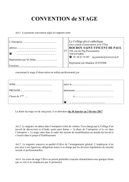 CONVENTION de STAGE - Rocroy Saint