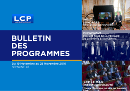 LCP-bulletin des programmes-semaine 47