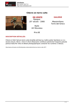 Ch&egrave;vre en terre cuite