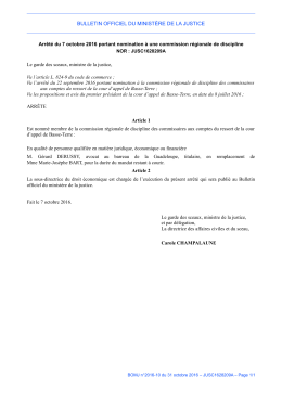 bulletin officiel du ministère de la justice