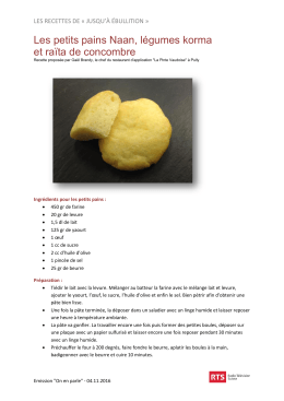 les petits pains Naan