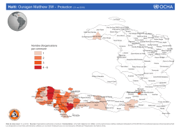 Haiti: Ouragan Matthew 3W - Protection (31 oct 2016)