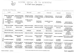 Télécharger le menu de cette semaine