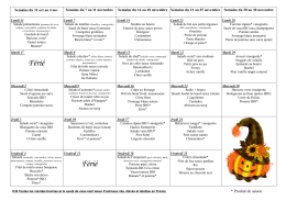 Menus Scolaires - Novembre 2016 - Epinay-sur-Orge