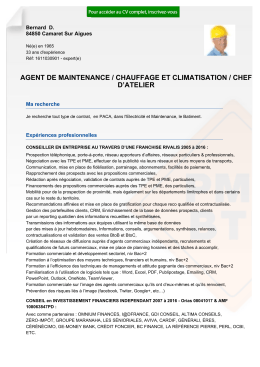 Recrutement CV AGENT DE MAINTENANCE / CHAUFFAGE