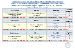 PUB Fonctionnaires Agadir 2016
