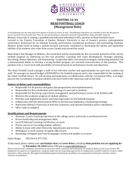 POSTING 16-44 HEAD FOOTBALL COACH