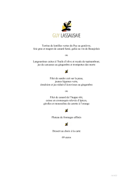 Menus - Guy Lassausaie