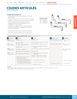 coudes articul&eacute;s - Hunter Industries