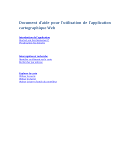 Document d`aide pour l`utilisation de l`application cartographique Web
