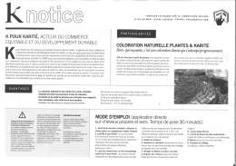 Lien téléchargement notice - K pour Karité K pour Karité