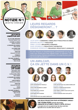 Notizie 1 - Festival du Film Italien de Villerupt